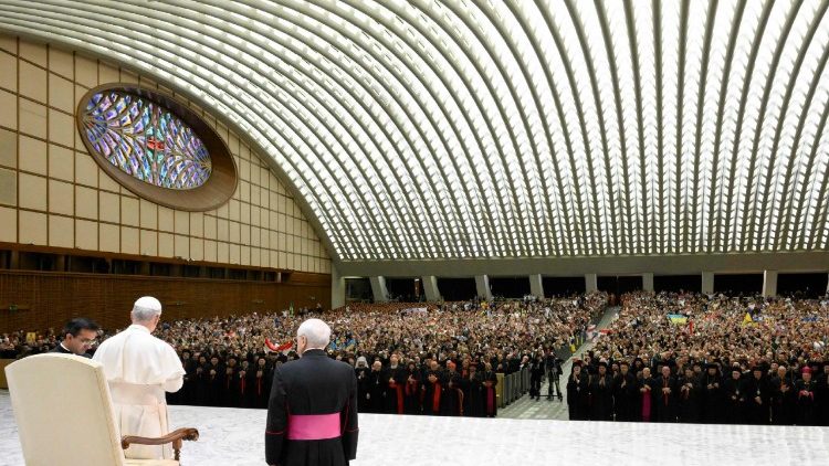 Leo XIV. bei der Audienz an diesem Mittwoch