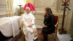 Папата с президента на Перу