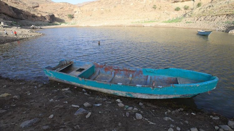 Ausgetrockneter See im Jemen