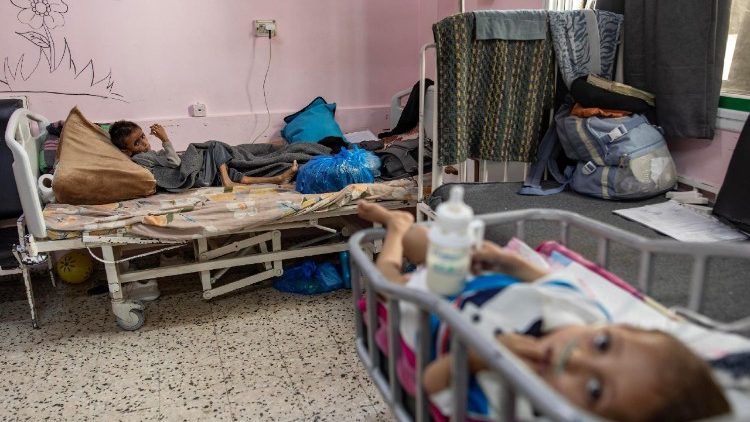 Ausgemergelte Kinder in Gaza