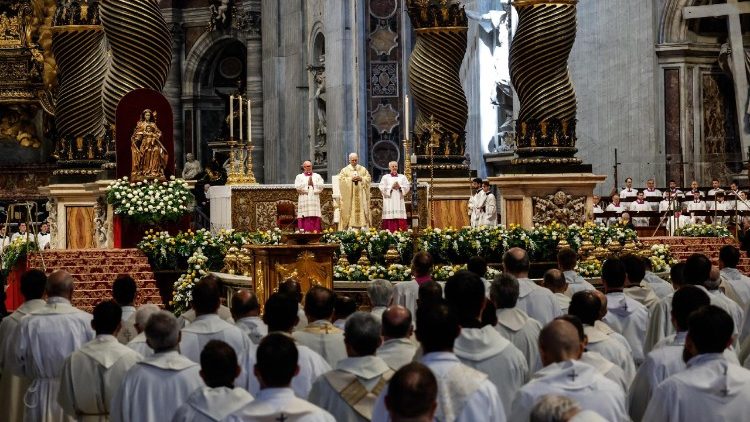 Папата на литургията на ръкополагането на новите свещеници, 31 май 2025