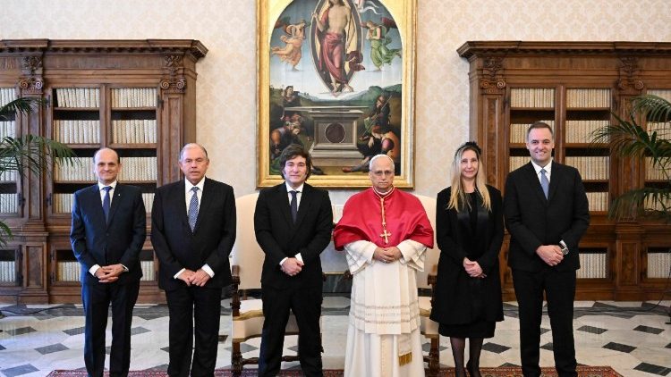Audience du Pape avec , Javier  Milei
