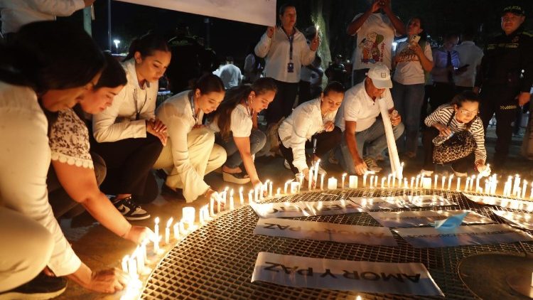 Rally to demand an end to violence in Colombia