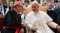 Påve Leo XIV under mötet med ROACO