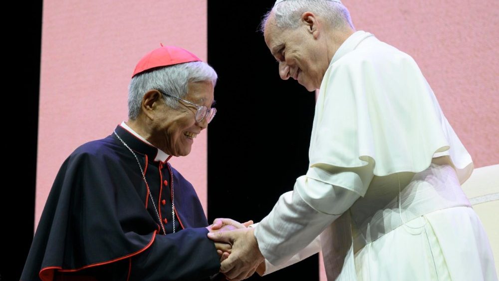 Pope Leo XIV meets with priests in Rome