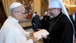 Audience du Pape Léon XIV avec les membres du Synode de l'Église gréco-catholique ukrainienne.