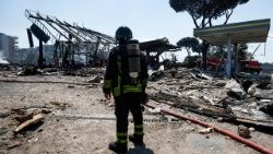 The explosion of a gas station in Rome