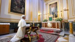 Pope Leo XIV i katedralen i Albano søndag 20. juli 2025