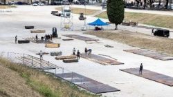 En el Circo Máximo ya están en marcha los preparativos para la Jornada Penitencial de mañana, uno de los eventos del Jubileo de la Juventud.