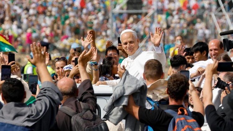 Leo XIV. beim Weltjugendtag von Rom Anfang August