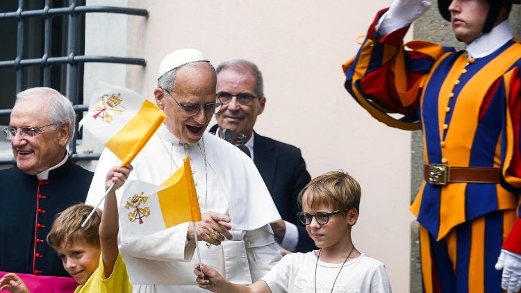 Påven under Angelus i Castelgandolfo 