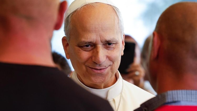 Le Pape Léon XIV lors de la rencontre avec les pauvres du diocese italien d'Albano Laziale.