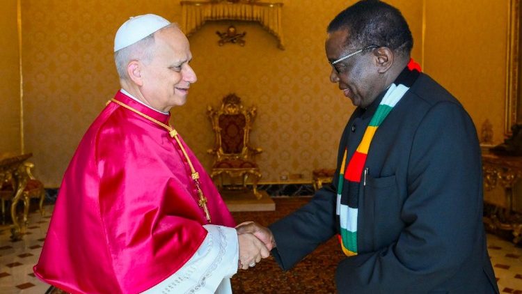 Pope Leo XIV receives in audience Zimbabwe's President Mnangagwa