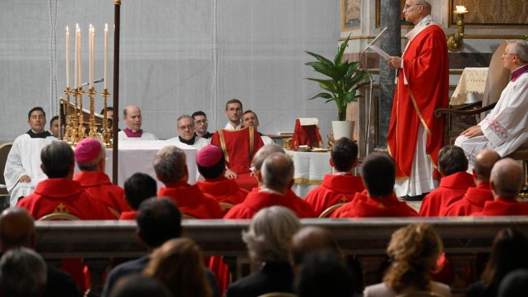 البابا يترأس القداس الإلهي مفتتحاً أعمال المجمع العام لرهبنة القديس أغسطينس 