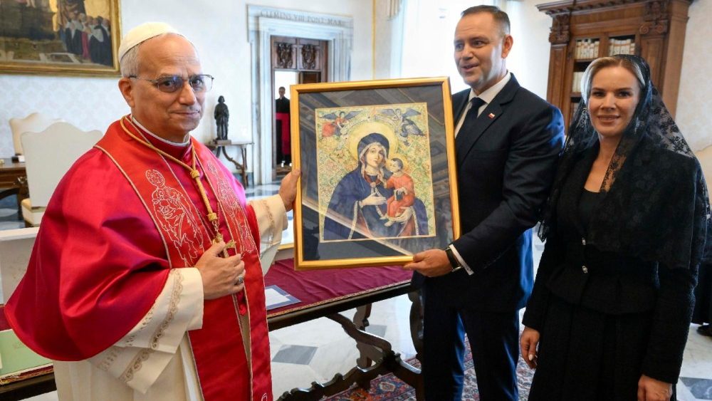 Pope Leo XIV receives in audience Polish President Karol Nawrocki
