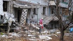 Aftermath of the overnight Russian combined shelling of Ukraine