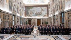 ലിയോ പതിനാലാമൻ പാപ്പായും മൈൻഡ്‌സ് ഇന്റർനാഷണൽ അംഗങ്ങളും