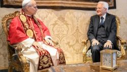 Pāvests Leons XIV tiekas ar Itālijas prezidentu Serdžo Matarellu