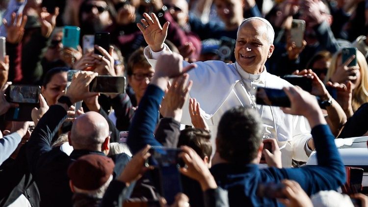 Le Pape Léon XIV lors de l'audience générale.