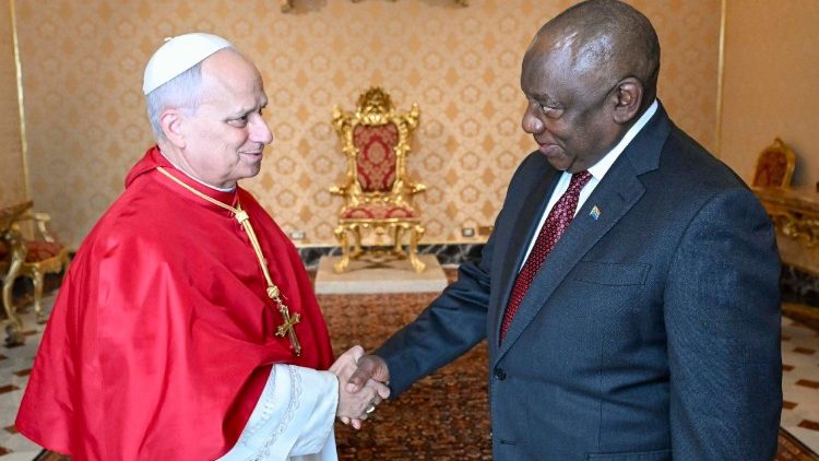 South African President Ramaphosa meets Pope Leo XIV at the Vatican