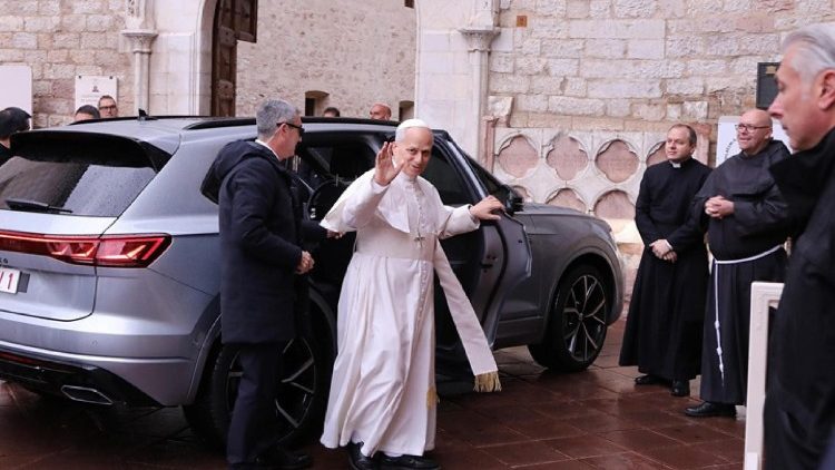 Папа Лъв XIV в Асизи