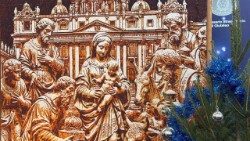 Uno dei manufatti esposti nella mostra "100 Presepi in Vaticano"