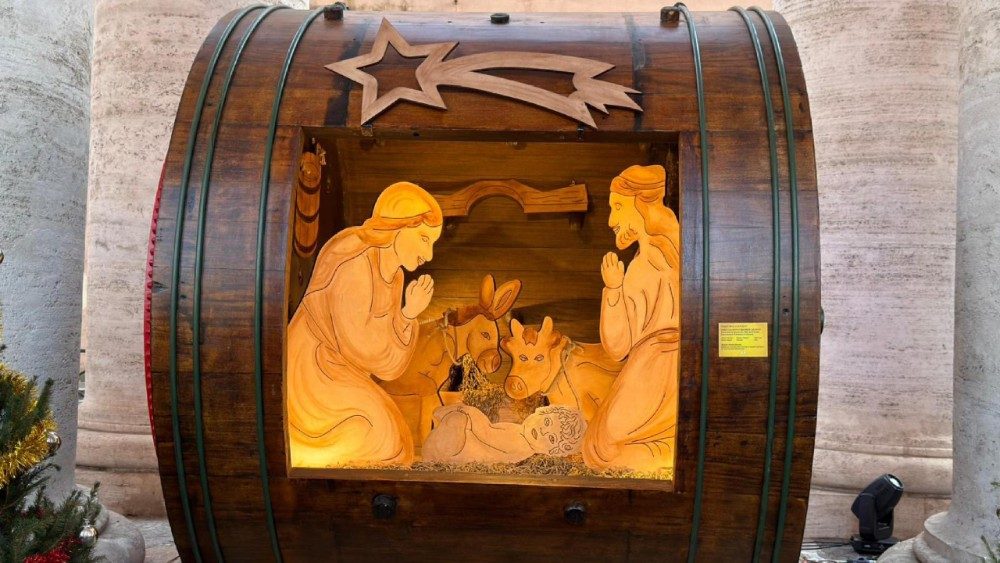 Um dos artefatos da exposição "100 Presépios no Vaticano"