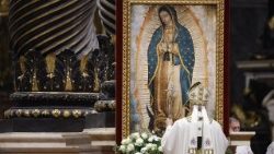 Il Papa in basilica, presiede la messa per la Madonna di Guadalupe