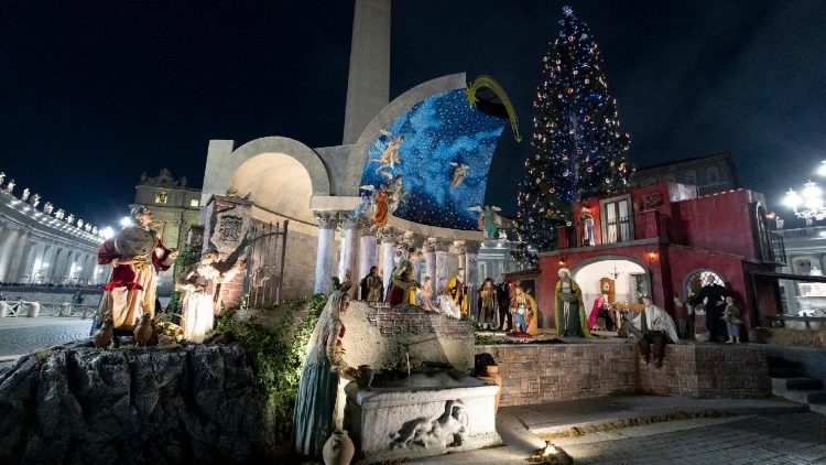 Einweihung der Krippe auf dem Petersplatz am 15. Dezember 2025