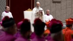The Pope in St. Peter's Basilica for the end-of-year 'Te Deum'