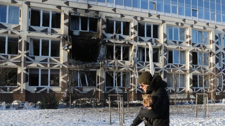 La clinica colpita dai droni russi 