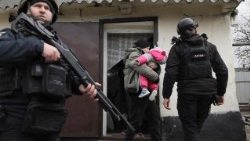 Evacuation of families with children in the Zaporizhzhia region of Ukraine