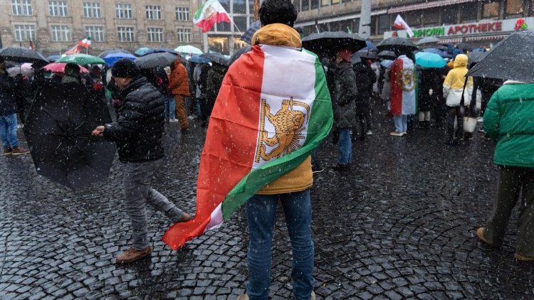 Demonstration gegen die iranische Regierung - Frankfurt, 10.1.2026, Agenturbild