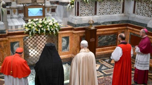 Pope Leo XIV leads Vespers in Rome