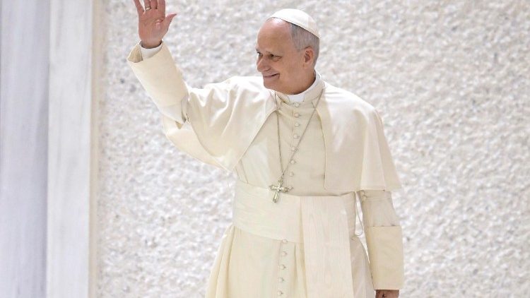 Papa Leone in Aula Paolo VI per l'udienza generale