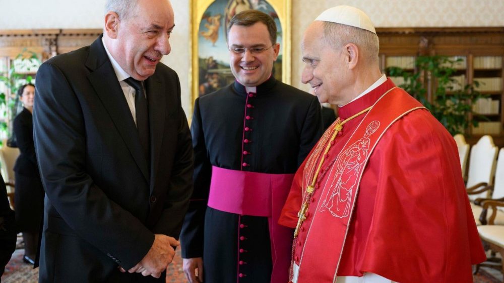 Prezident Maďarské republiky, Tamás Sulyok na audienci u papeže Lva XIV., 21. 2. 2026