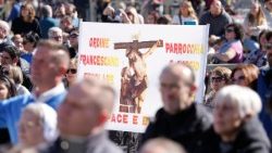 Ferences plébánia közössége a kihallgatáson   