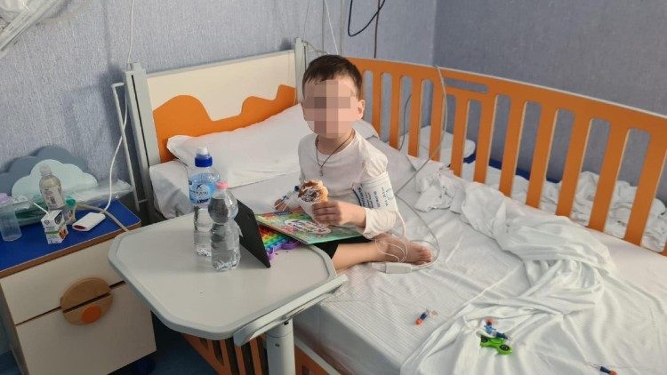 Vienas iš vaikų ukrainiečių Vatikano ligoninėje 