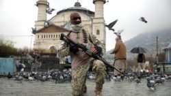 Vor einer Moschee in Kabul (Afghanistan), an diesem Donnerstag