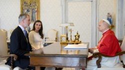 I Reali di Spagna arrivati in Vaticano per l'udienza con papa Leone