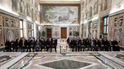 Leó pápa az USA Illinois állambeli polgármestereinek küldöttségével