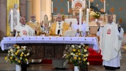 Celebração Litúrgica, presidida pelo Papa, na Basílica de Santo Agostinho, em Annaba