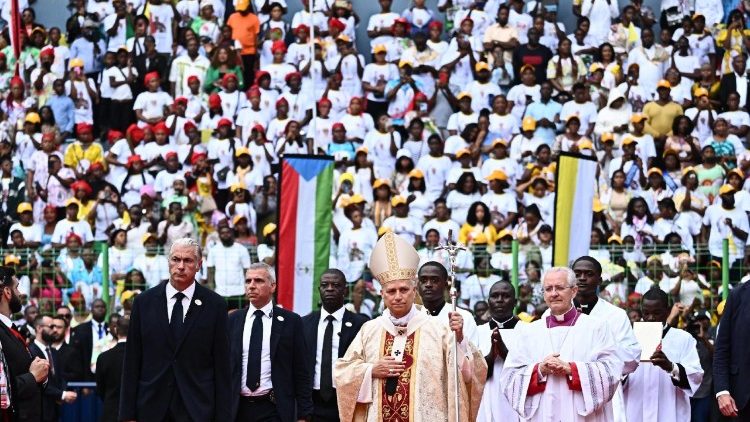 Léon XIV lors de la messe à Malabo, jeudi 23 avril 2026