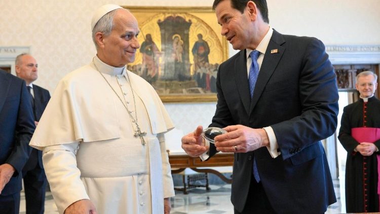 Pope Leo XIV receives US Secretary of State Marco Rubio in a private audience