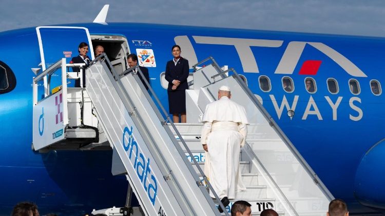 Beszállás a Fiumicino repülőtéren 