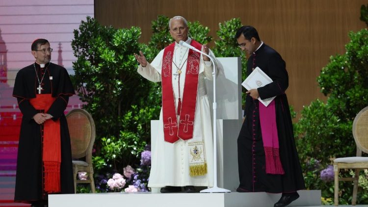 ലിയോ പതിനാലാമൻ പാപ്പാ - മോവിസ്റ്റാർ അരീനയിൽനിന്നുള്ള ദൃശ്യം