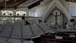 Una chiesa della diocesi di Marbel colpita dal terremoto