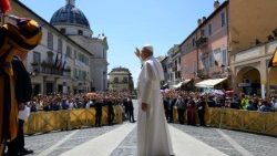 Pope Leo XIV delivers Sunday Angelus prayer from papal summer residence