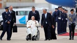 Pope Francis arrives in Portugal for the World Youth Day