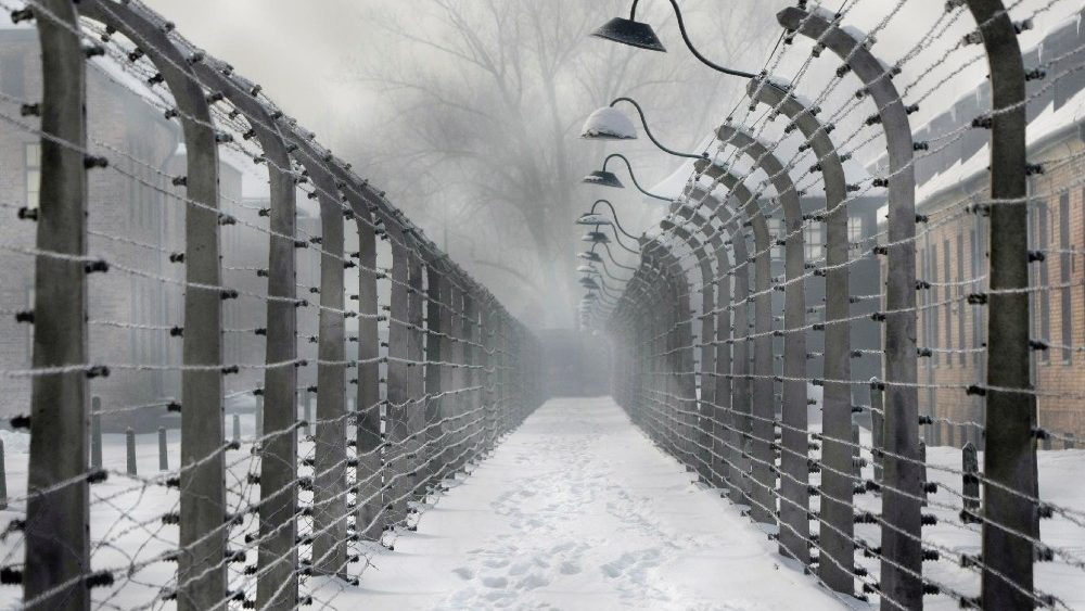 FILE PHOTO: Barbed wire fences are pictured at the Auschwitz death camp in Oswiecim